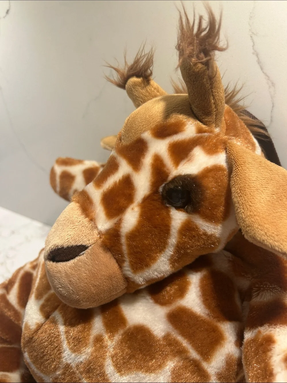 Plush Giraffe Stuffed Animal Backpack - Brown & Cream